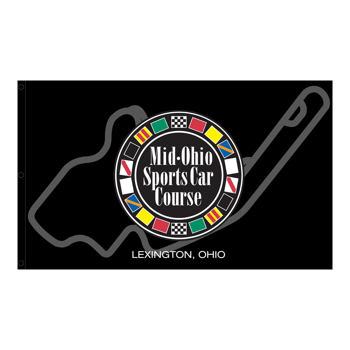 Mid Ohio Track Outline Flag