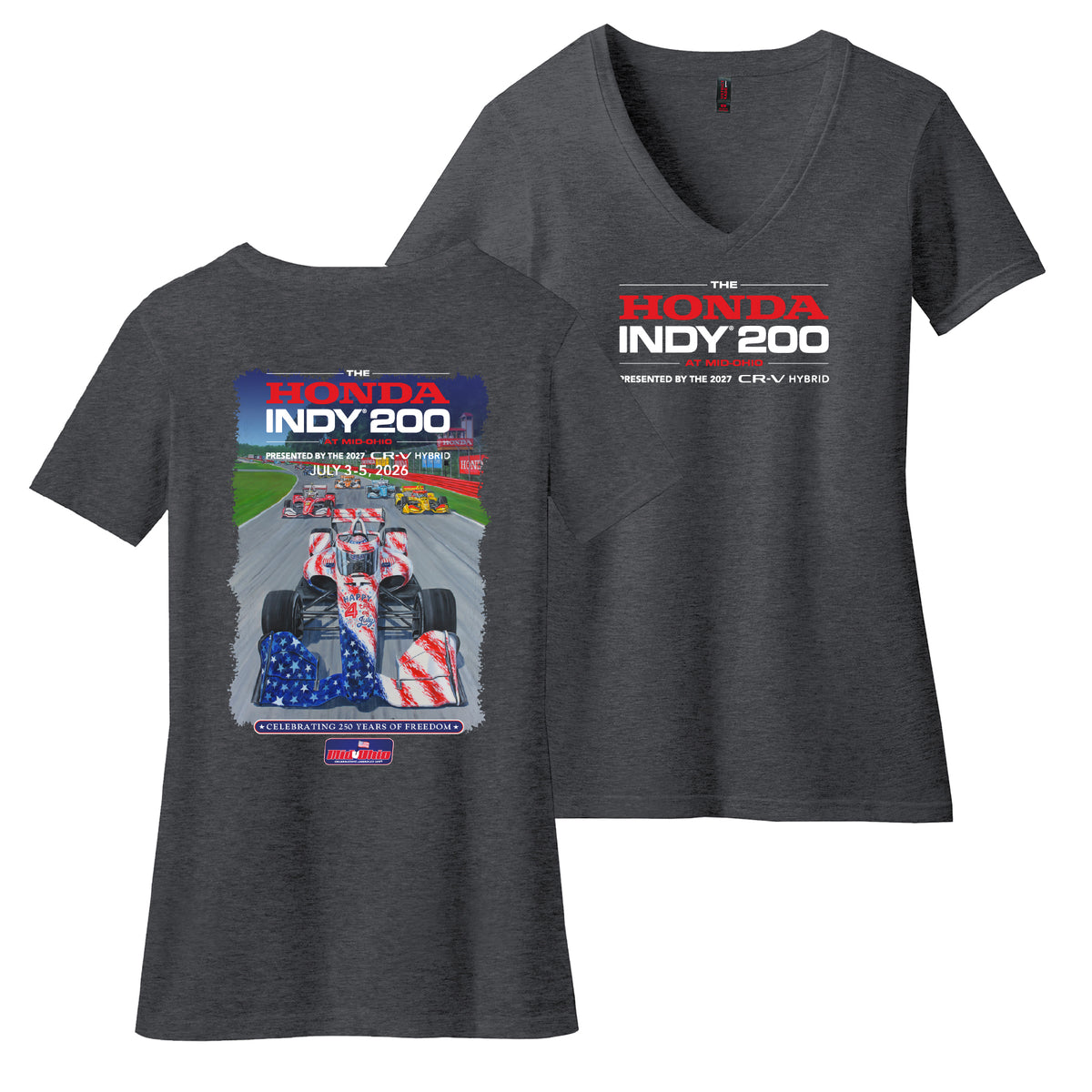 2026 Honda Indy 200 Ladies Tee - Charcoal