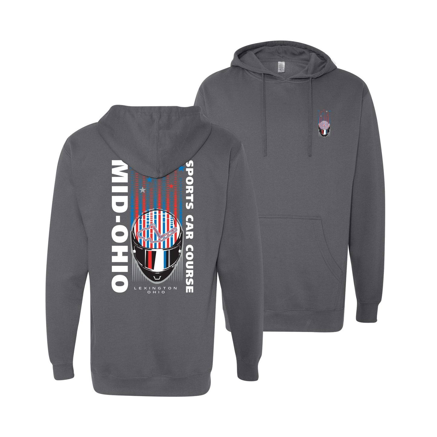 Mid Ohio American Helmet Hoodie - Charcoal