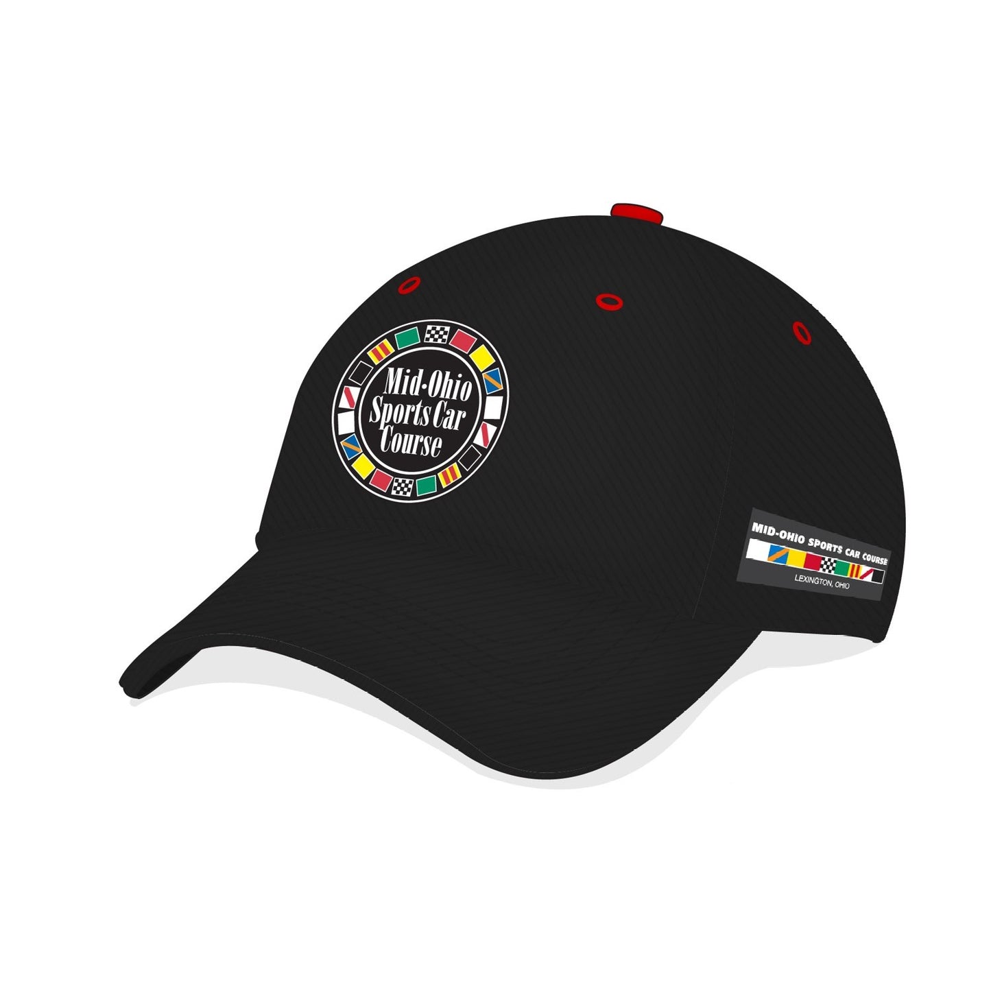Mid-Ohio Sports Circular Flag Patch Dad Hat - Black