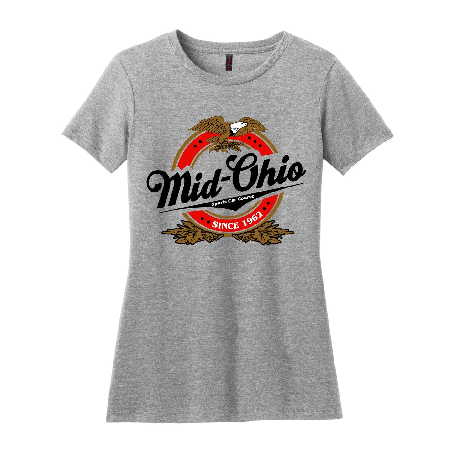 Mid-Ohio Ladies Crest Tee - Heather Grey