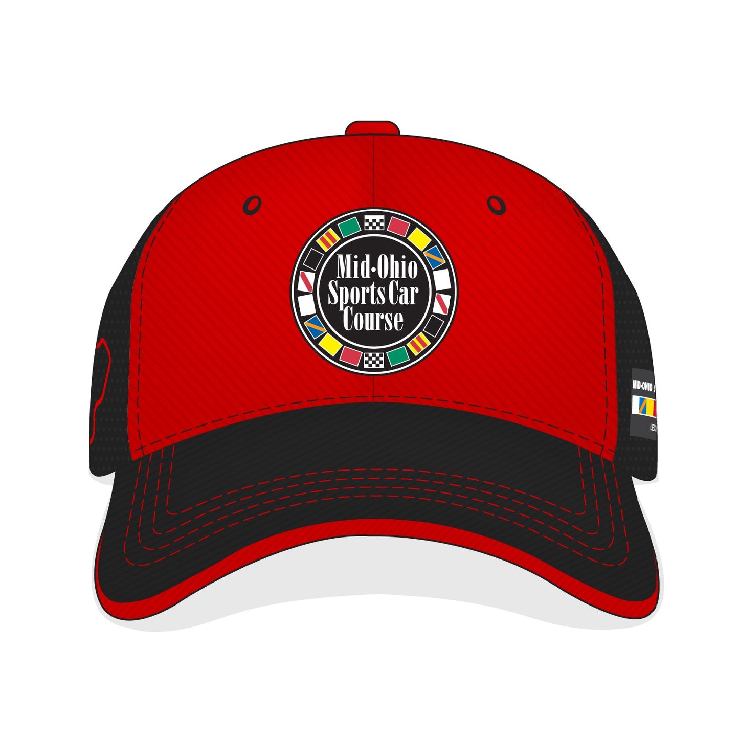 Mid Ohio Rubber Patch Trucker Hat - Red/Black