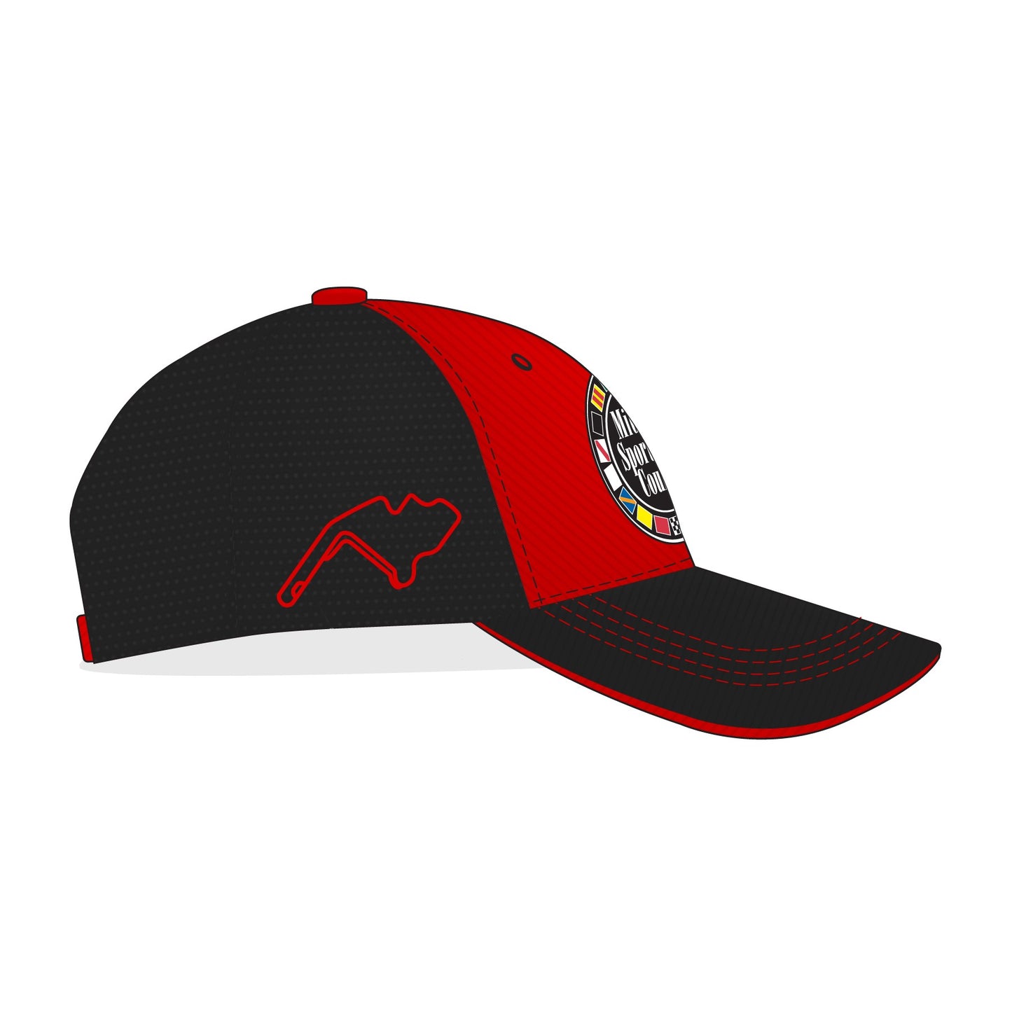 Mid Ohio Rubber Patch Trucker Hat - Red/Black