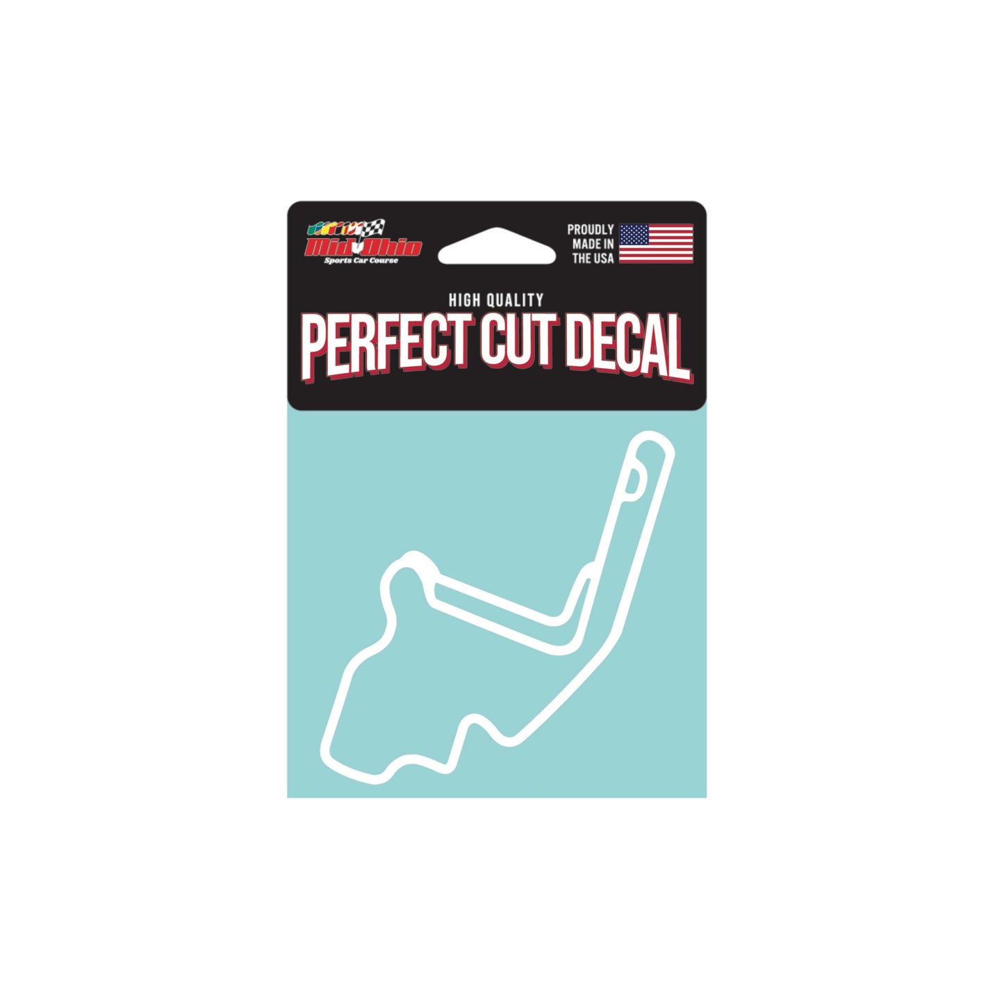 Mid-Ohio Track Outline White