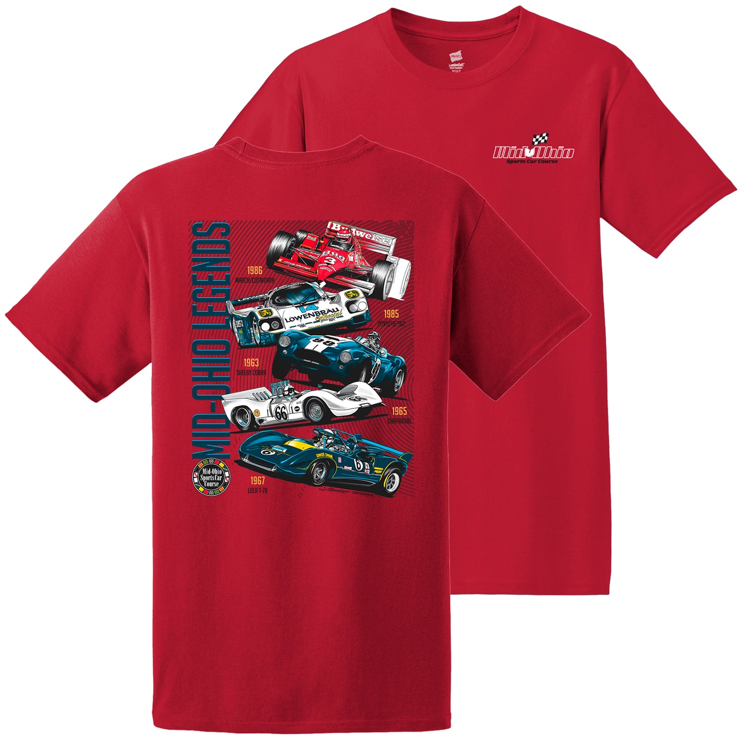 Mid-Ohio Legends Tee - Deep Red