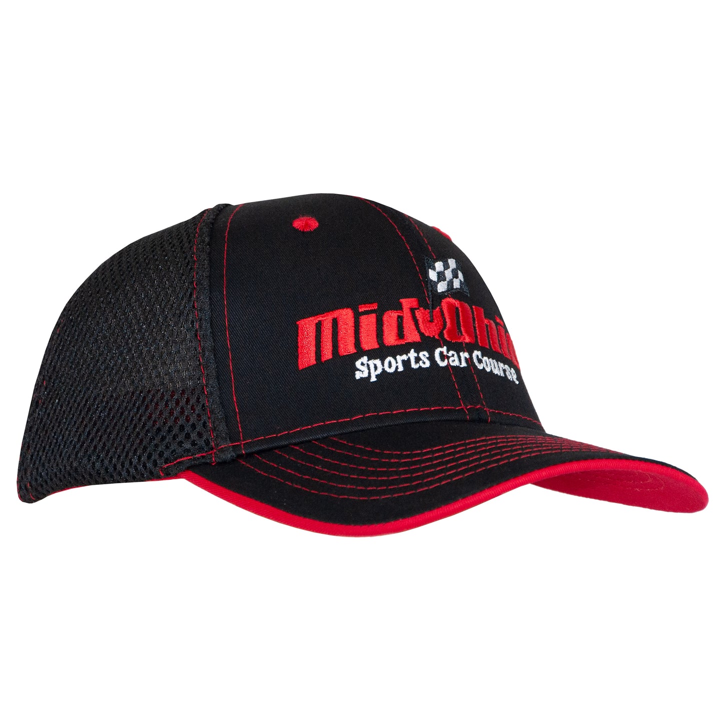 Mid-Ohio Double Meshback Hat - Black