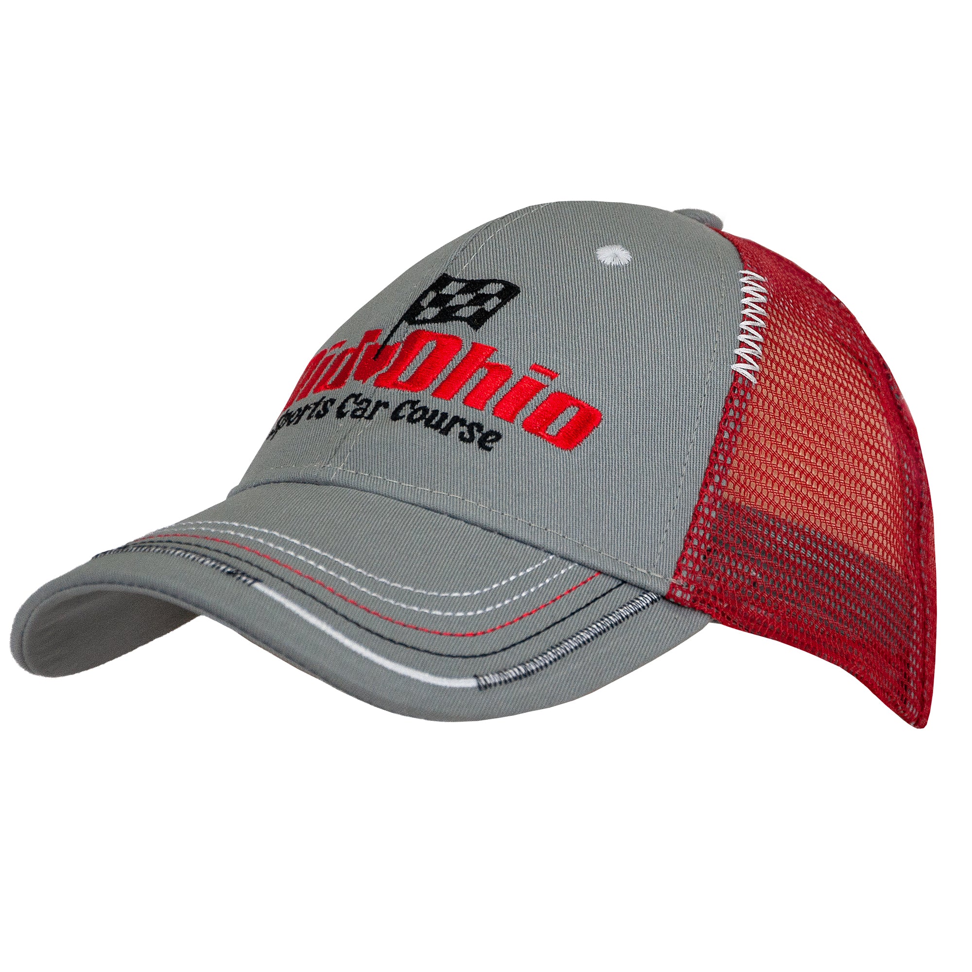 Mid-Ohio Meshback Hat - Grey/Red