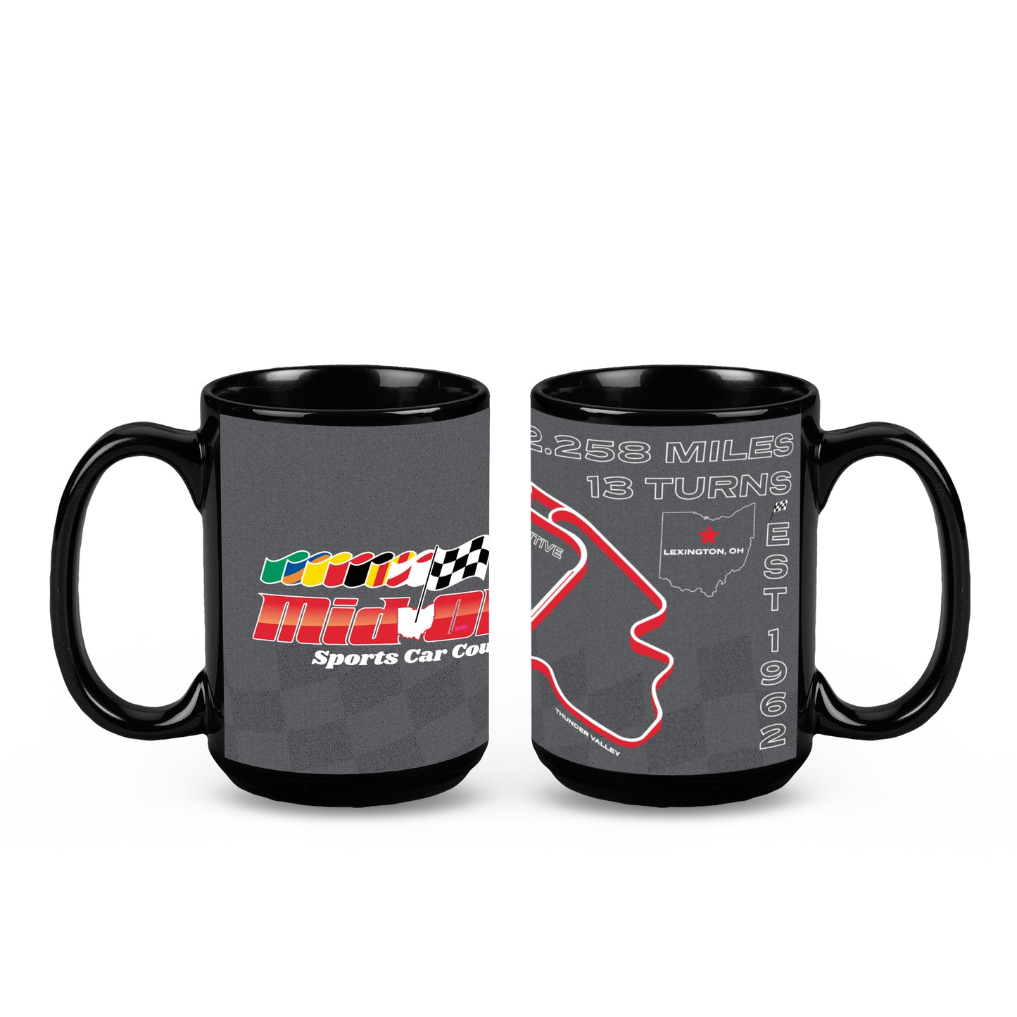 Mid-Ohio Logo & Track Outline Coffee Mug
