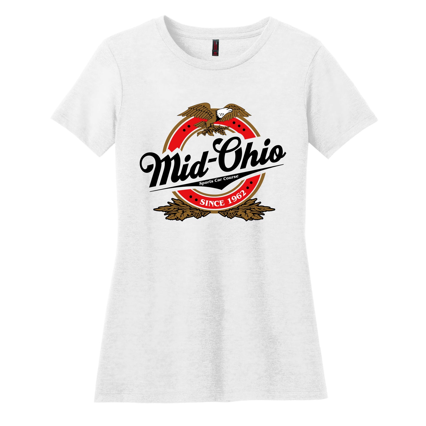 Mid-Ohio Ladies Crest Tee - White