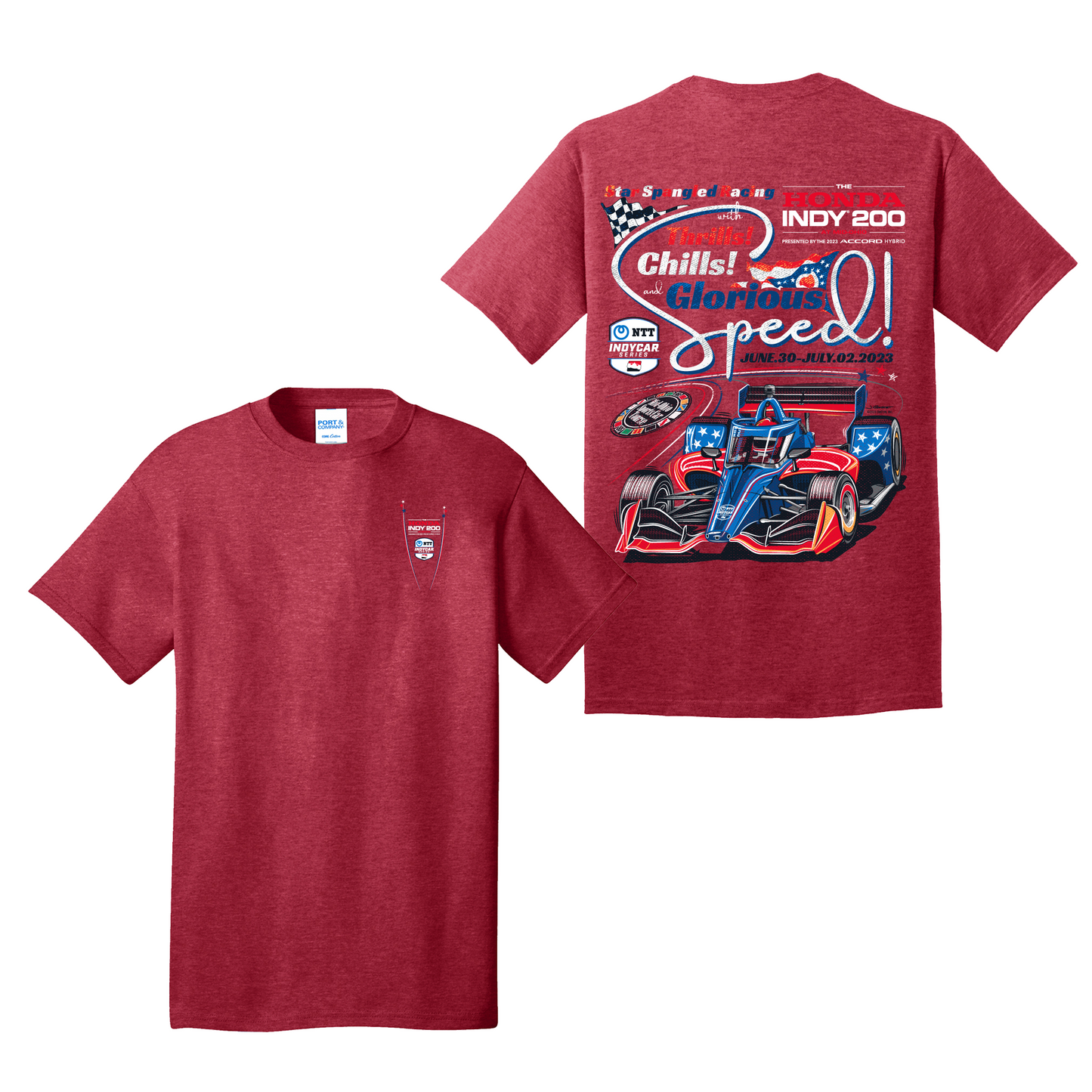 2023 Honda Indy 200 at Mid-Ohio Event Tee - Heather Red