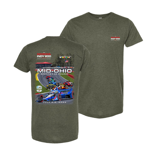 2025 Honda Indy 200 Event Tee - Heather Military Green