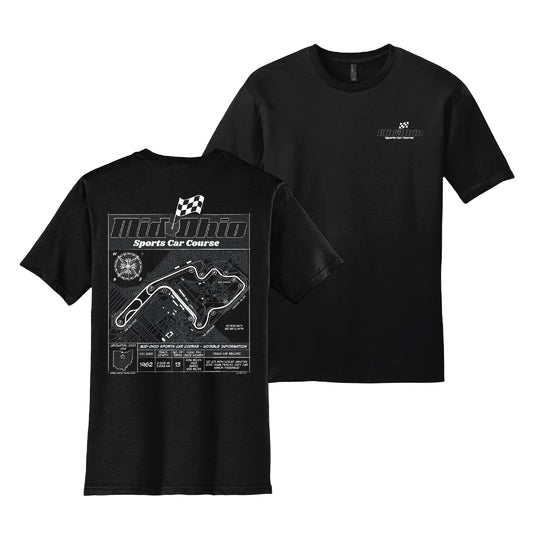 Mid Ohio Blueprint Tee - Black