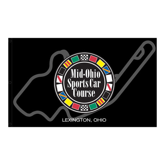 Mid Ohio Track Outline Flag