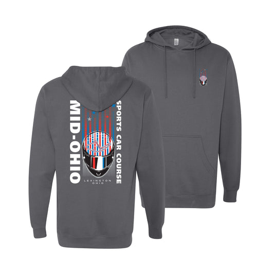 Mid Ohio American Helmet Hoodie - Charcoal