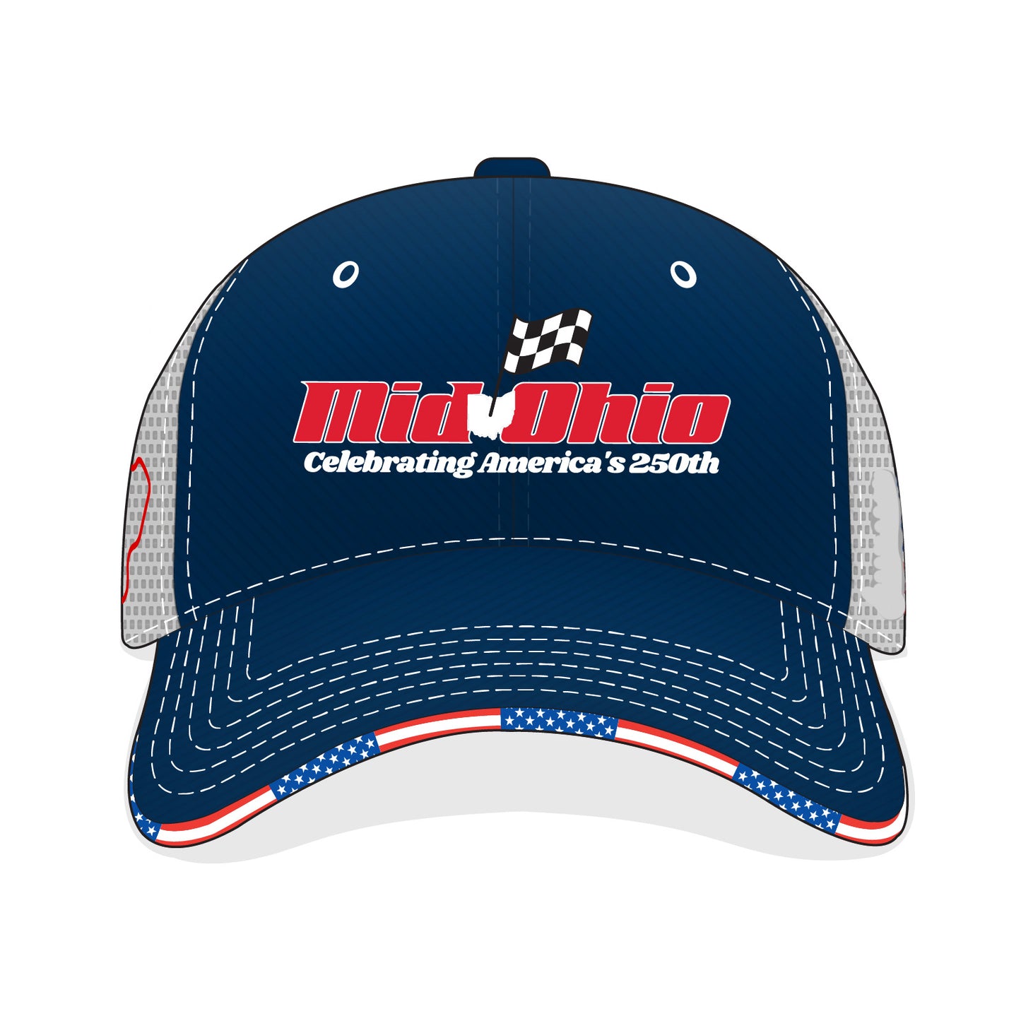 Mid Ohio USA Trucker Hat - Navy/White