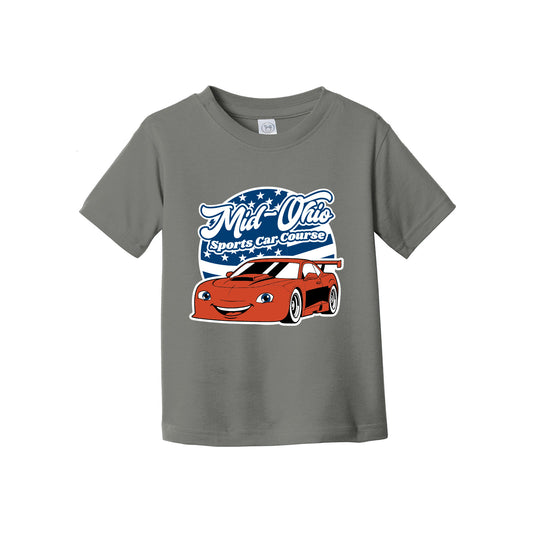 Mid Ohio Cartoon Car Toddler Tee - Charcoal