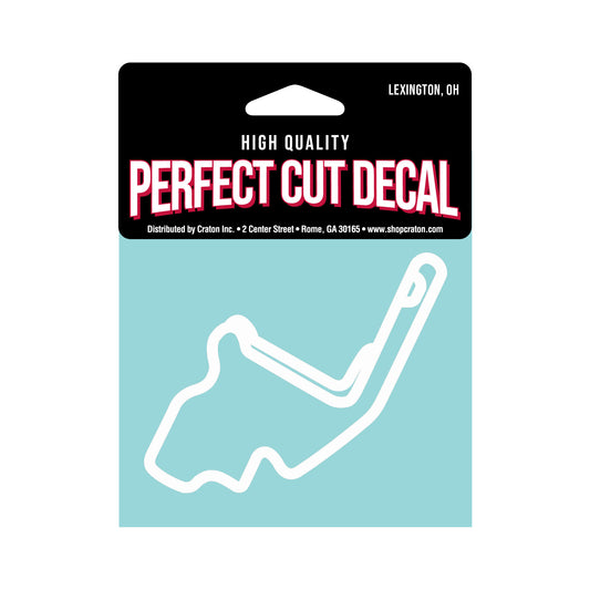Mid-Ohio Track Outline White