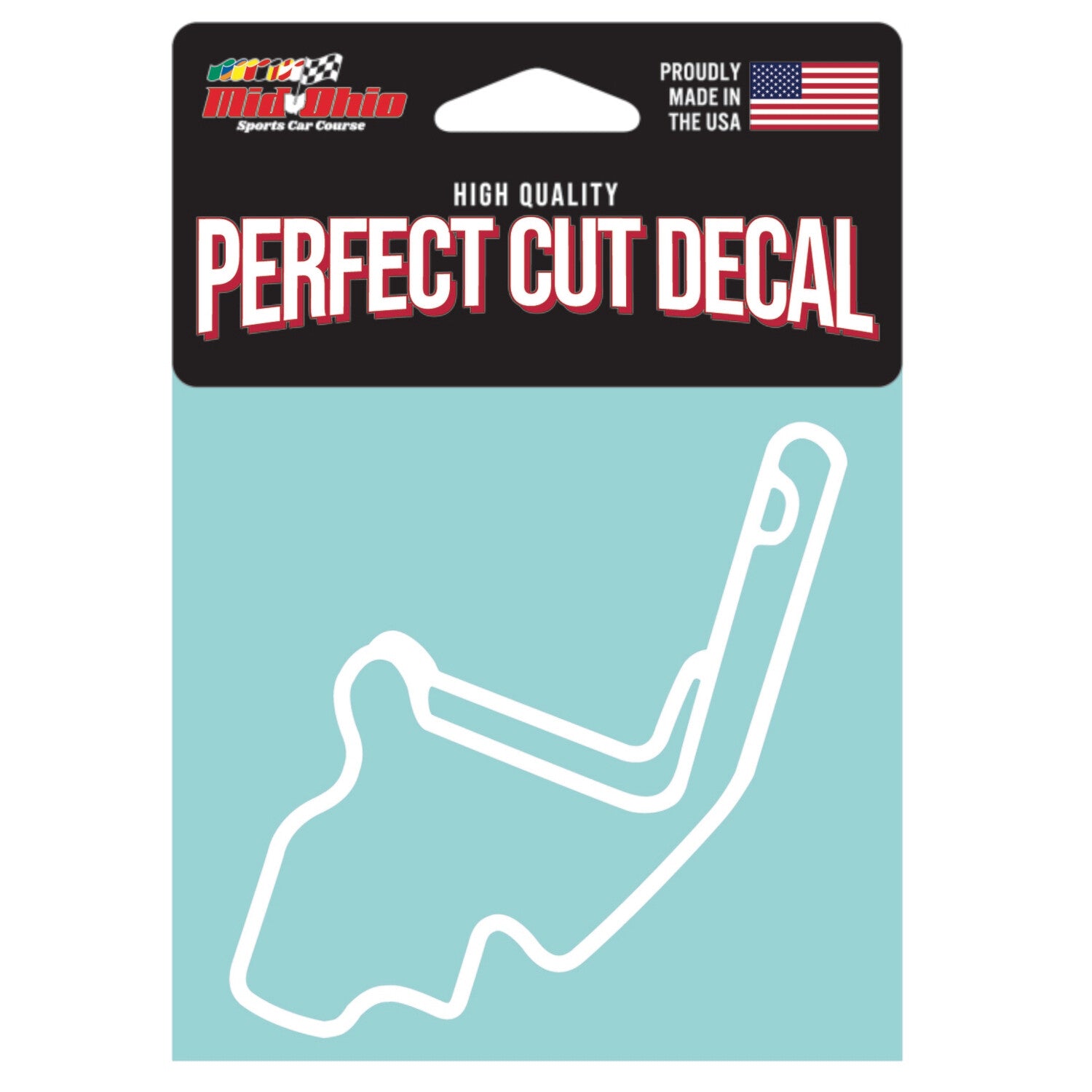 Mid-Ohio Track Outline White – MO Store